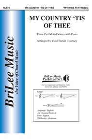 My Country 'Tis of Thee Three-Part Mixed choral sheet music cover Thumbnail